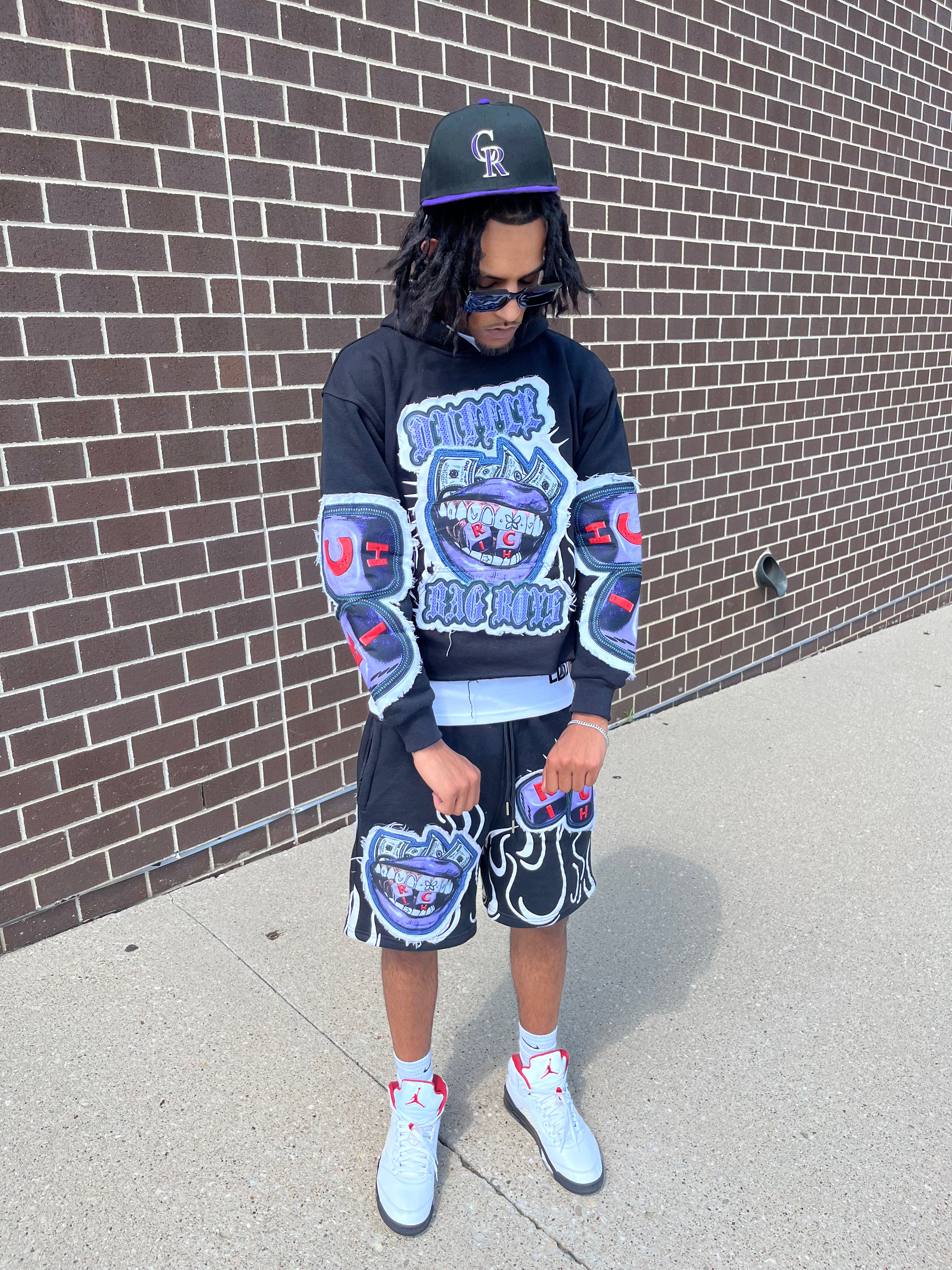 RICH HOODIE SHORT SET