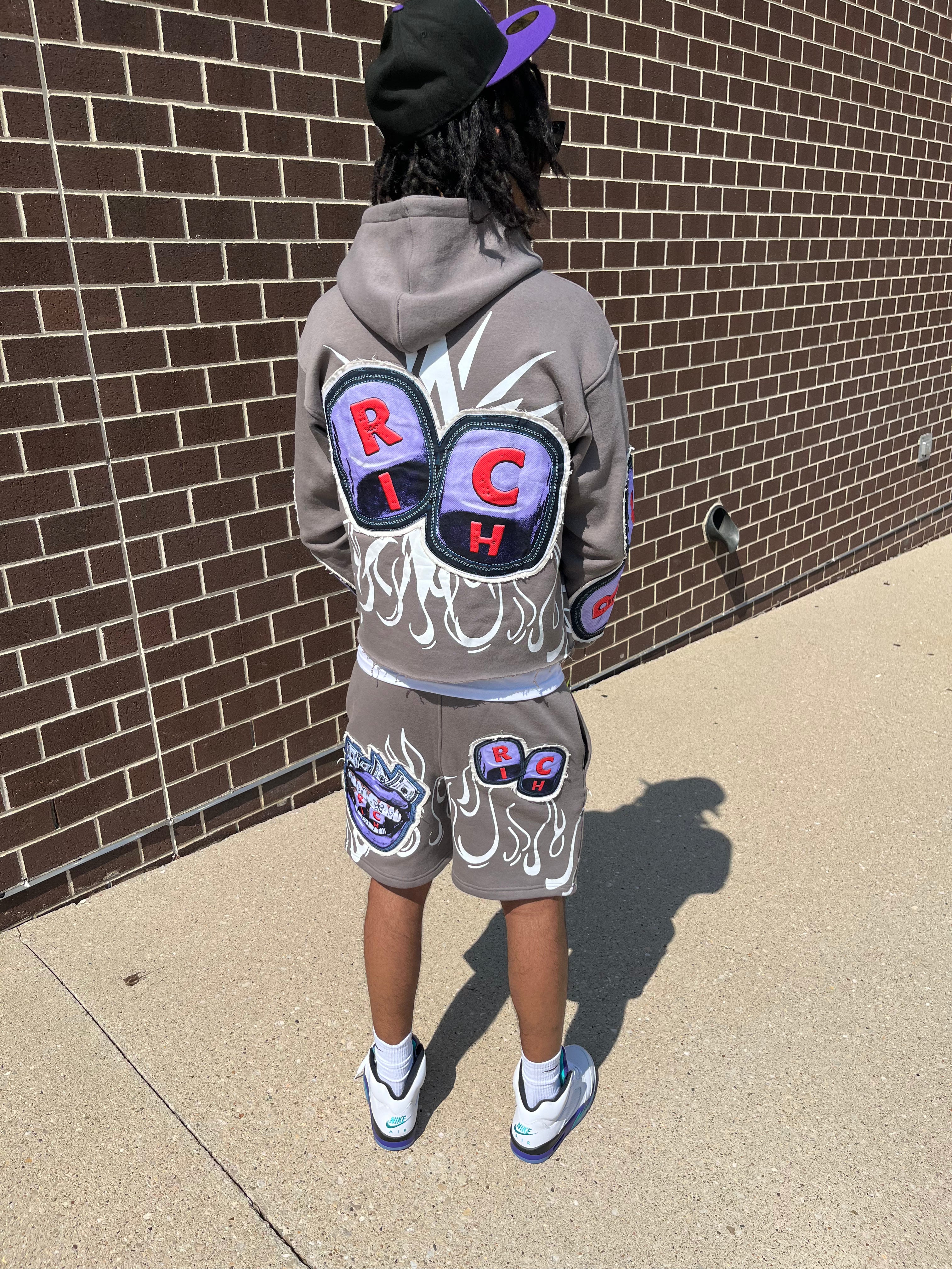 RICH HOODIE SHORT SET