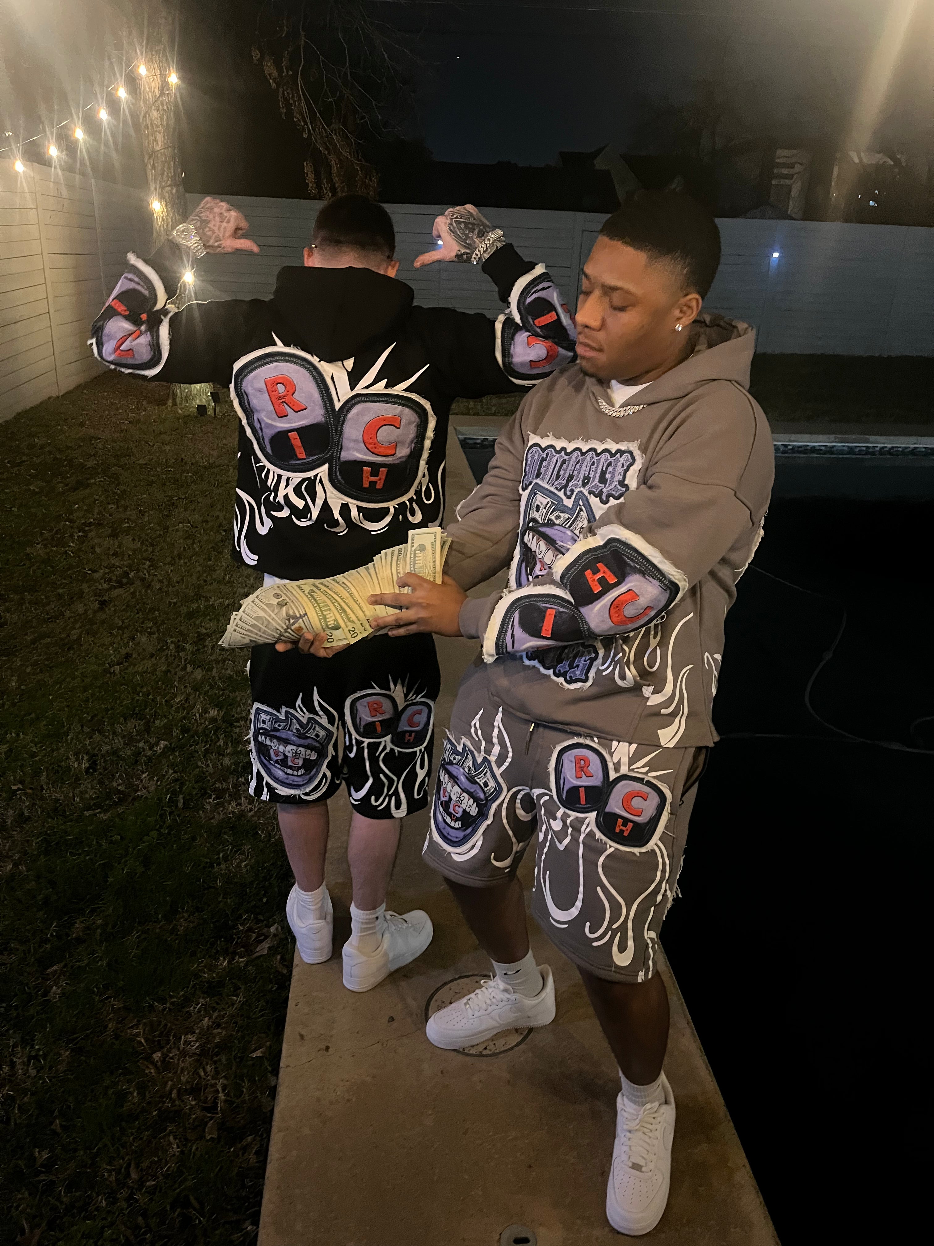 RICH HOODIE SHORT SET