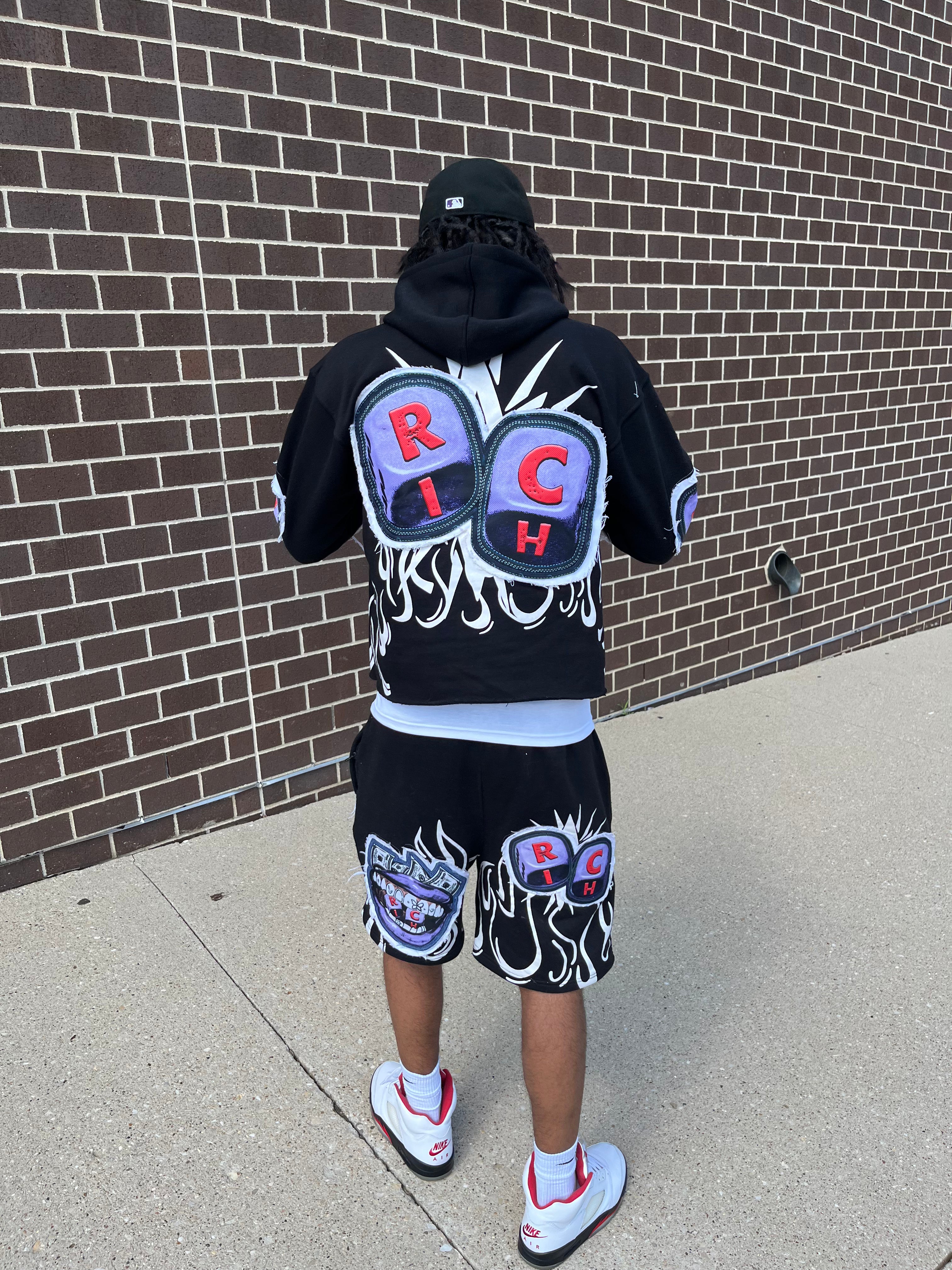 RICH HOODIE SHORT SET