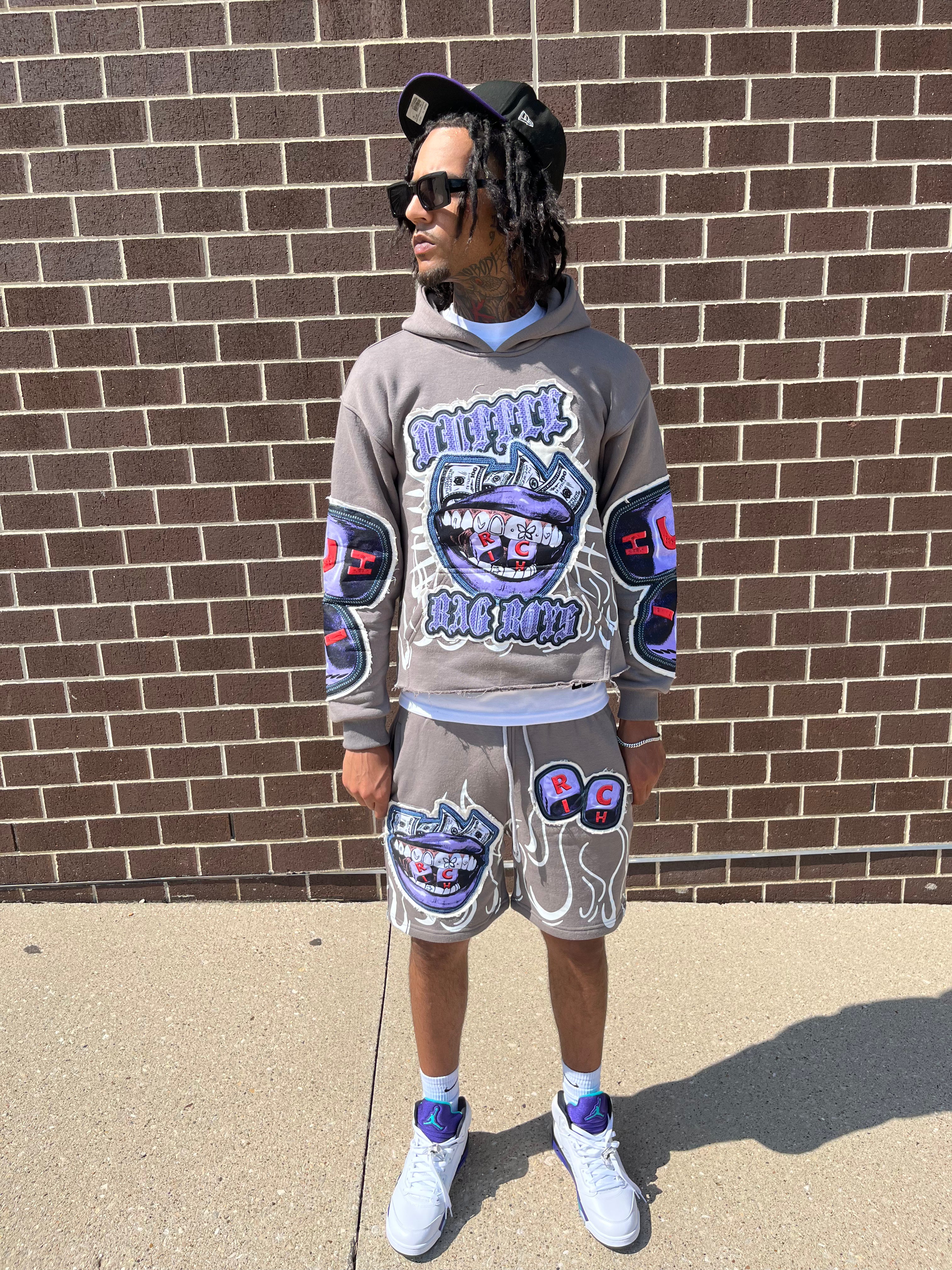 RICH HOODIE SHORT SET