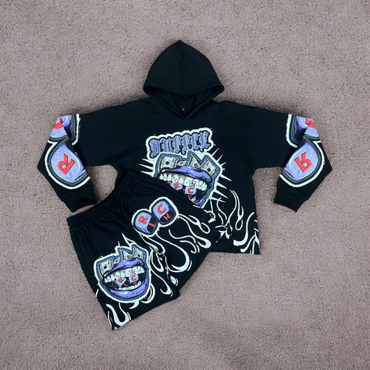 RICH HOODIE SHORT SET